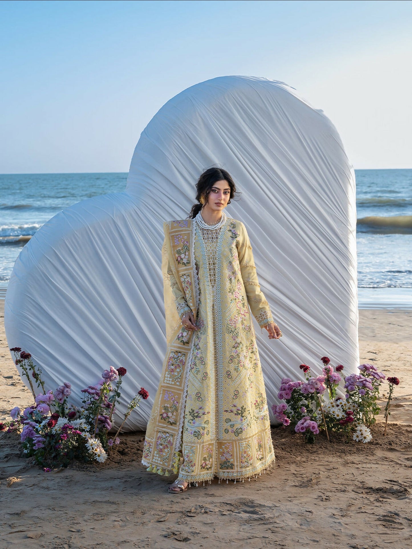 Mahnur Sirene Luxury Lawn'26 Embroidered Unstitched 3-Piece Suit-S-02