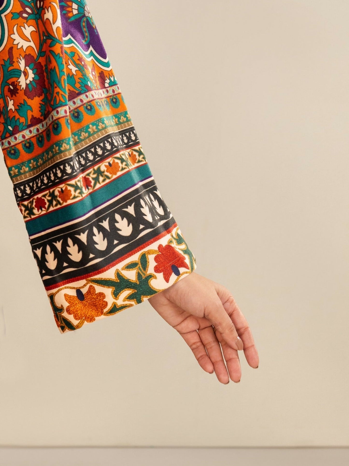 Stylish Collection Velvet Vogue Printed Co-Ord Set-Purple Pretty