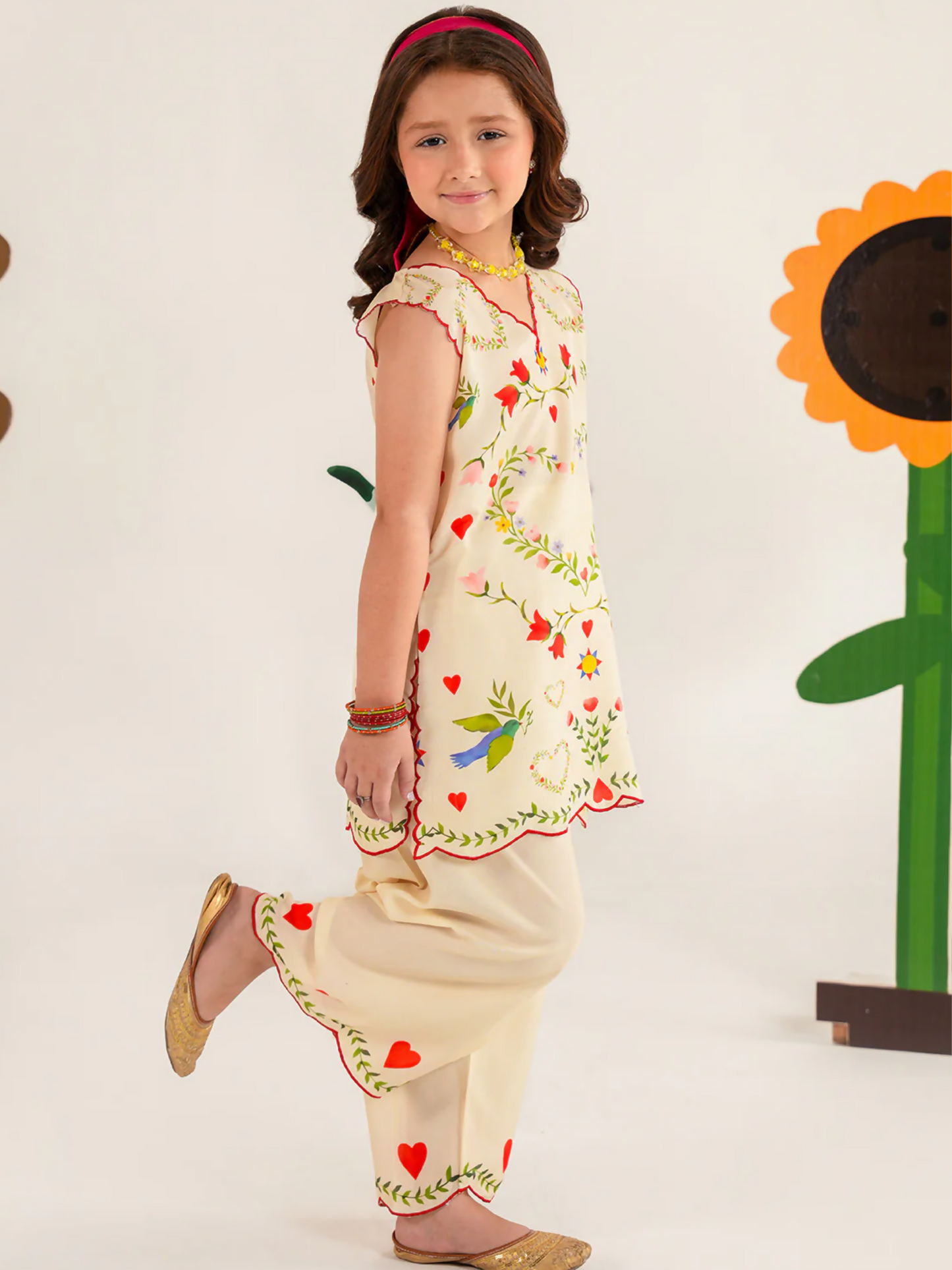 Panache Apparel Bloomie Silk Lawn Printed Stitched Suit-Zibelle