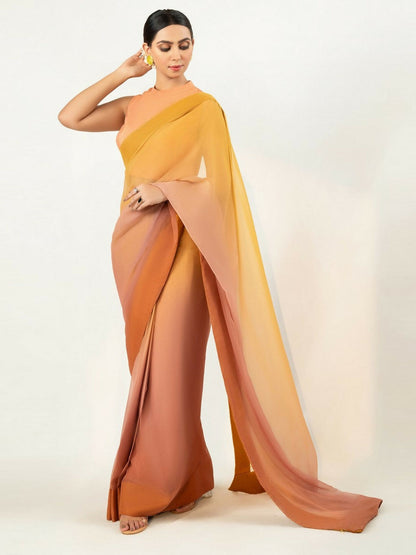 Imran Aftab Chiffon Printed Unstitched Saree-IASC 11