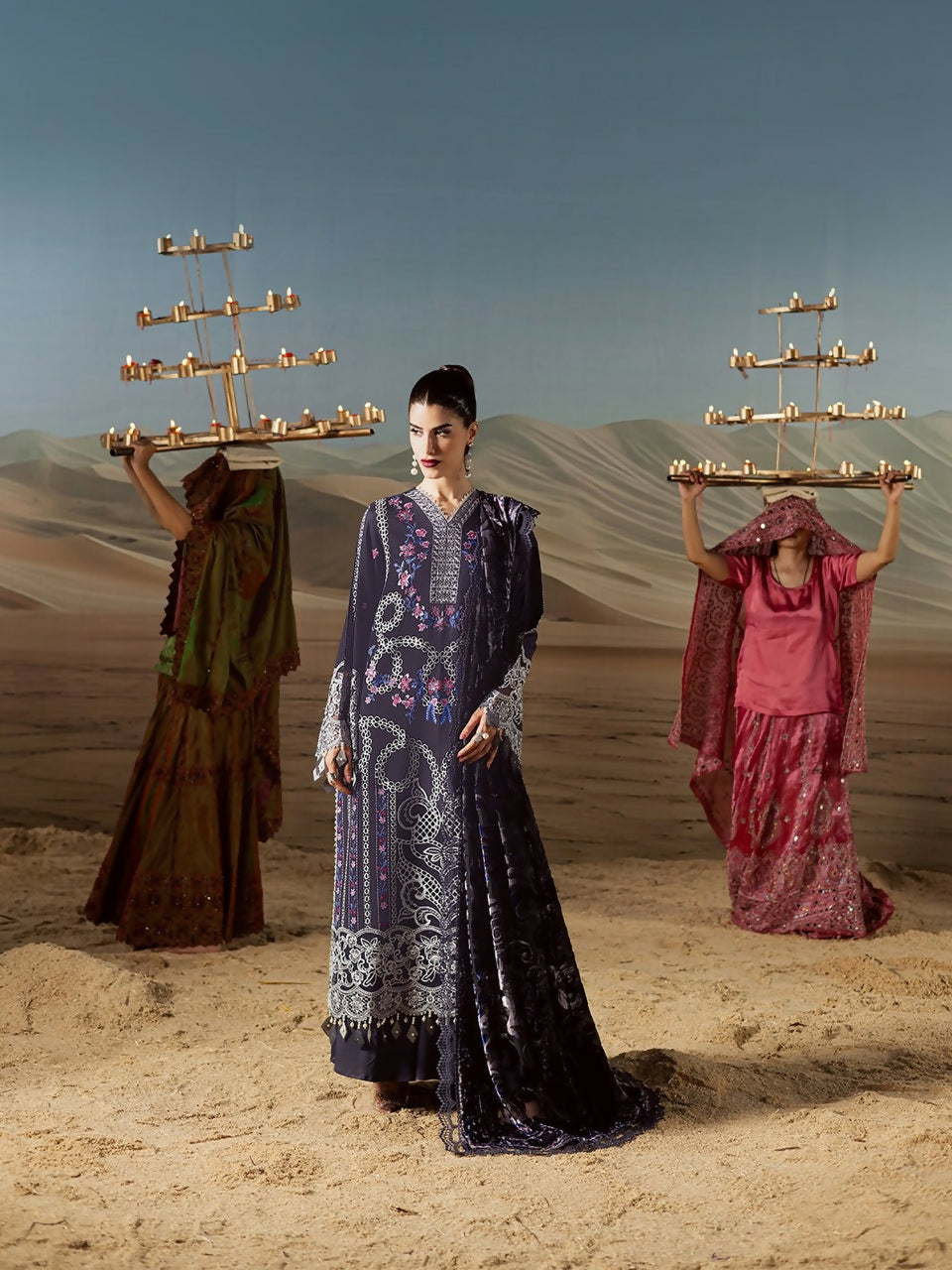 Mahnur Amelia Kotrai Embroidered Unstitched 3-Piece Suit-CK-005