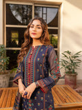 Panache Apparel Cotton Net Embroidered Stitched Suit-Bluebell