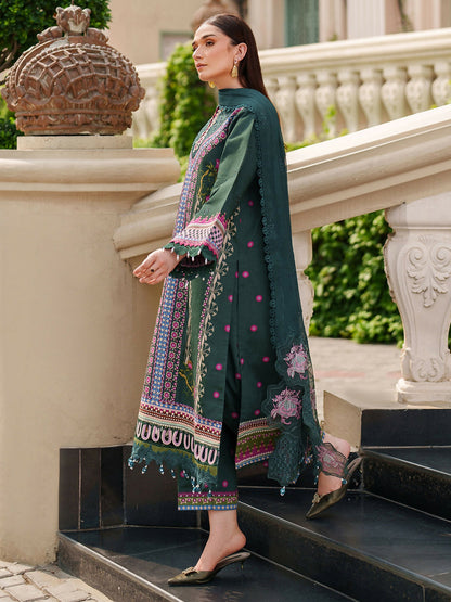 Parishay Ivy Bloom Viscose Embroidered Stitched 3-Piece Suit-IW-07