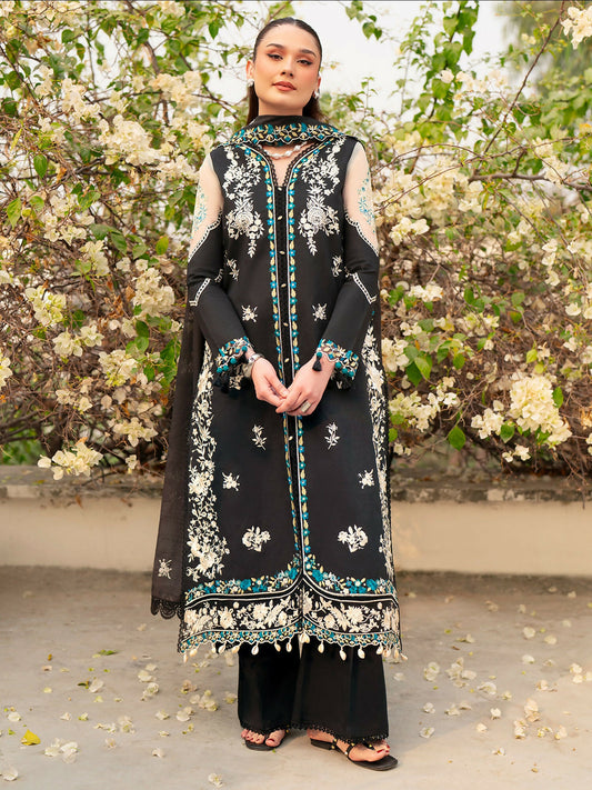 Mahnur Angan Lawn'26 Embroidered Stitched 3-Piece Suit-AN-011