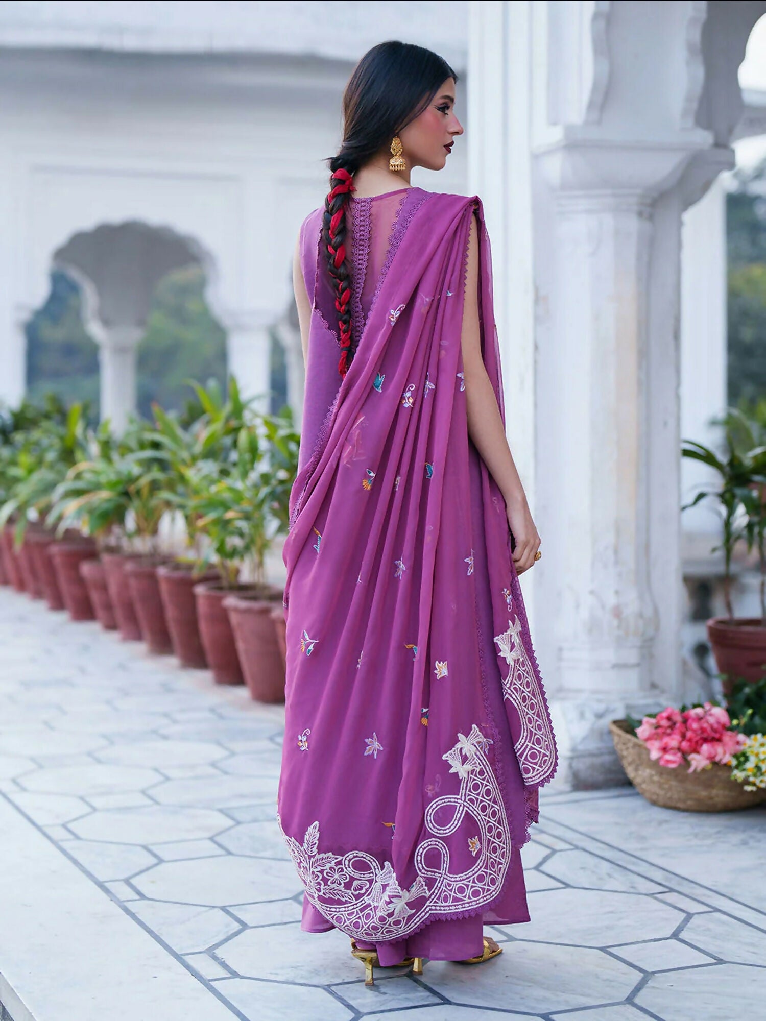 Mahnur Gul Luxury Lawn'26 Embroidered Unstitched 3-Piece Suit-G-007