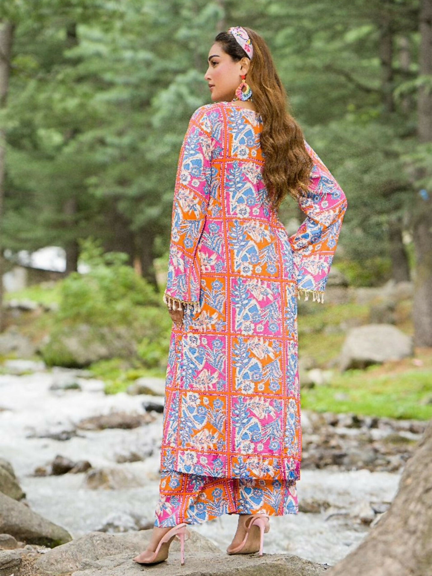 HU Studios Doriya Linen Printed Stitched 2-Piece Suit-Rang-e-Khwab