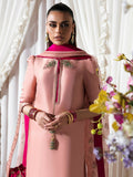 Hussain Rehar Basic Not Basic 3 Raw Silk Embellished Stitched 3-Piece Suit-Incarnat