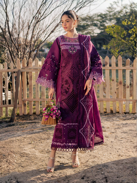 Parishay Summer Queen Vol 2 Lawn Embroidered Stitched 3-Piece Suit-SQU-07