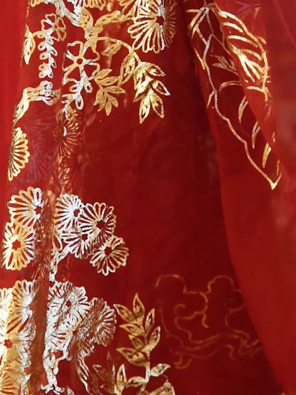 Shiza Hassan Nadia Luxury Pret Korean Raw Silk Embroidered Stitched 2-Piece Suit-Rose