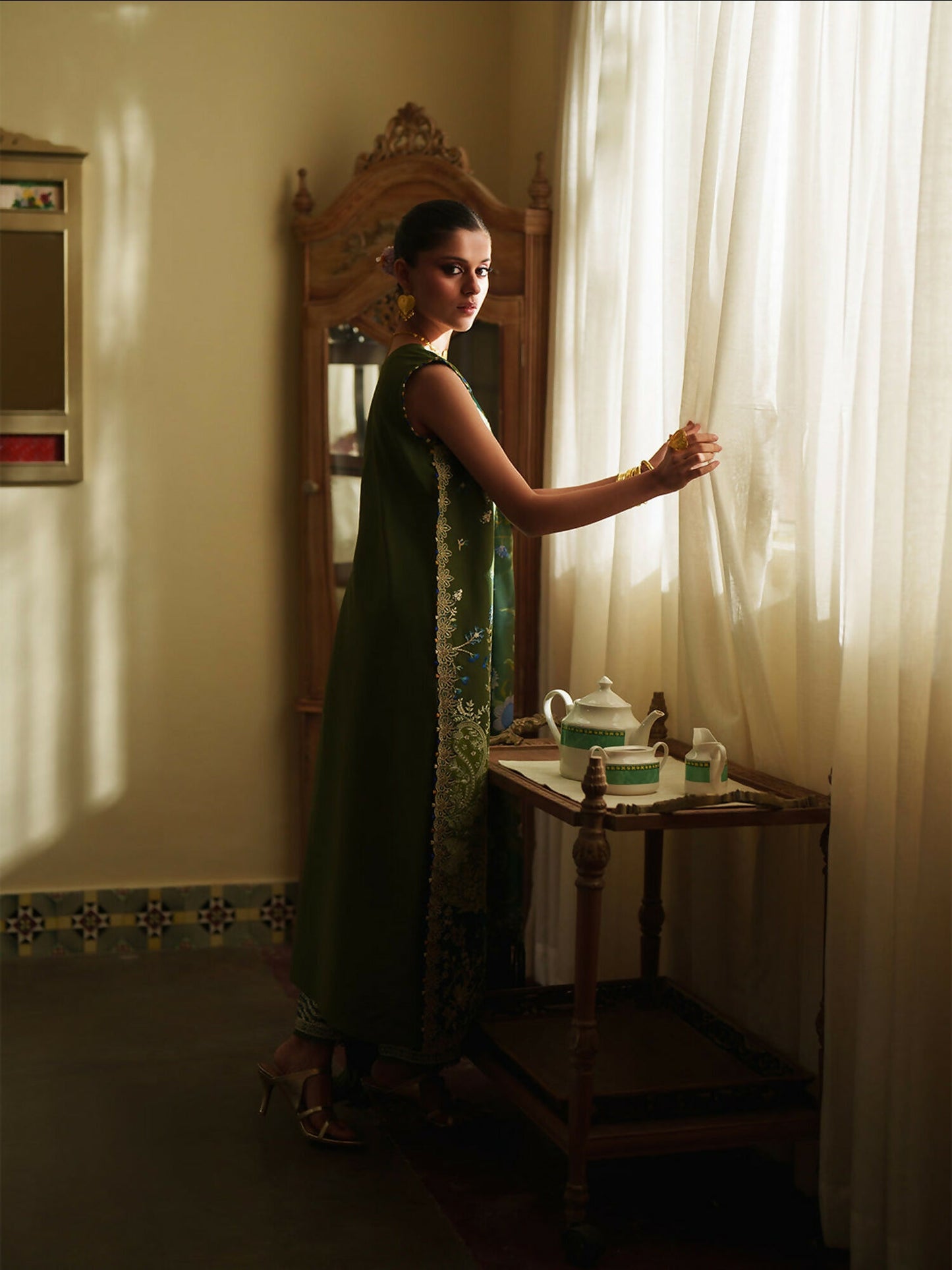 Binilyas Heritage Dore Summer'26 Lawn Embroidered Unstitched 3-Piece Suit-177-A