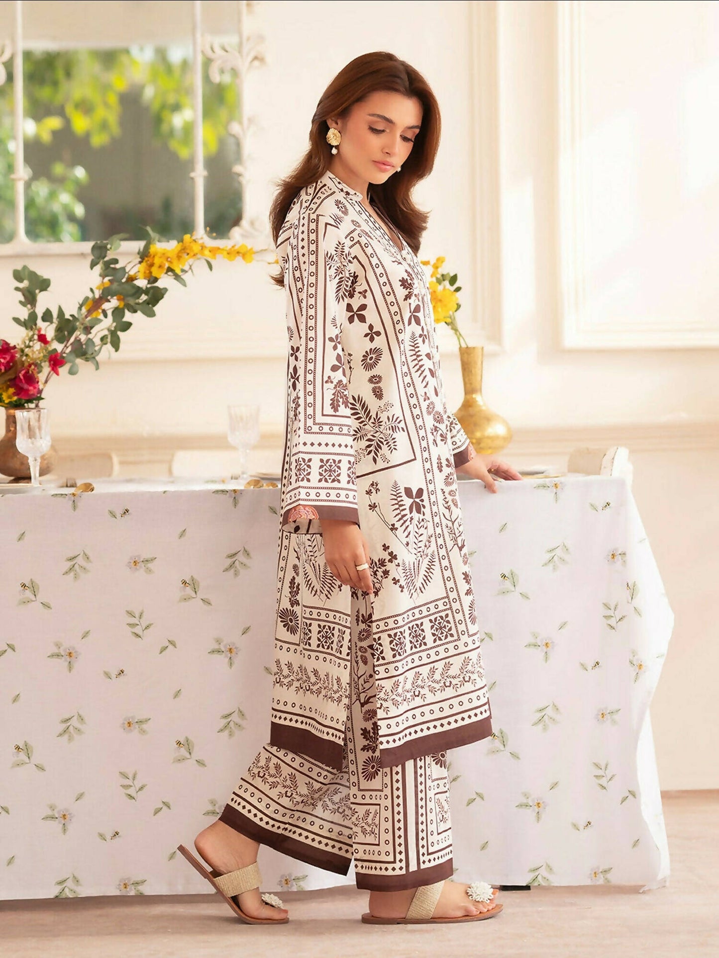 Mahnur Noir Lawn'26 Printed Co-Ord Set-N-03