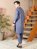 Velvour Boys Cotton Embroidered Stitched 2-Piece Suit-VB165