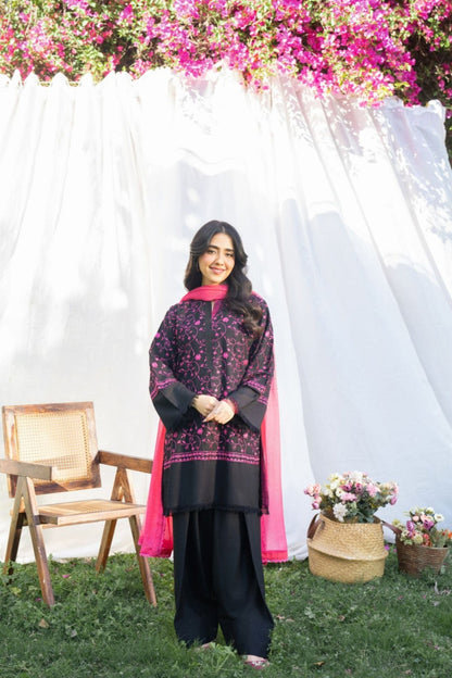 Panache Apparel Serenity Linen Embroidered Stitched Suit-Ziya