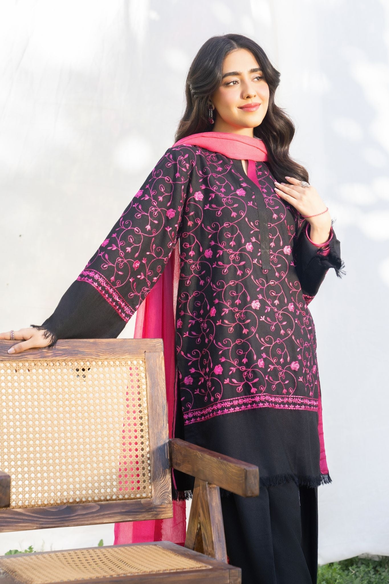 Panache Apparel Serenity Linen Embroidered Stitched Suit-Ziya