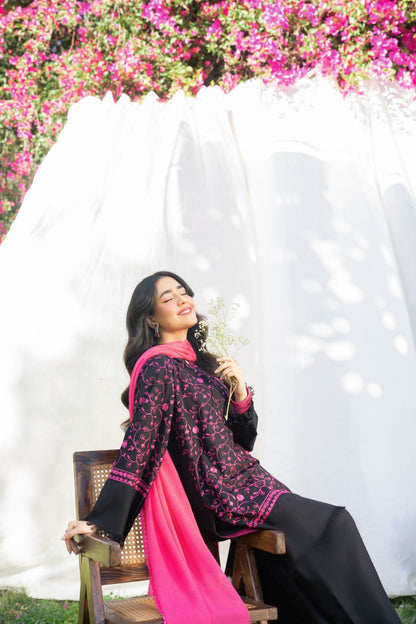 Panache Apparel Serenity Linen Embroidered Stitched Suit-Ziya