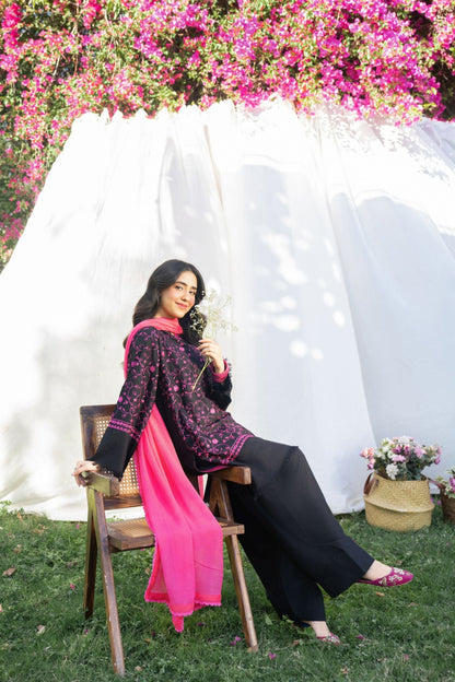 Panache Apparel Serenity Linen Embroidered Stitched Suit-Ziya