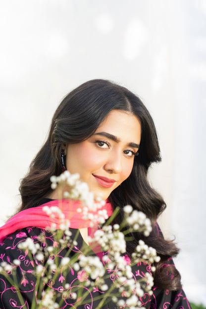 Panache Apparel Serenity Linen Embroidered Stitched Suit-Ziya