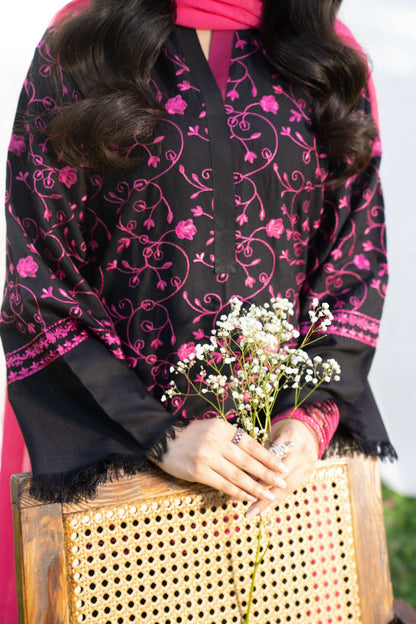 Panache Apparel Serenity Linen Embroidered Stitched Suit-Ziya