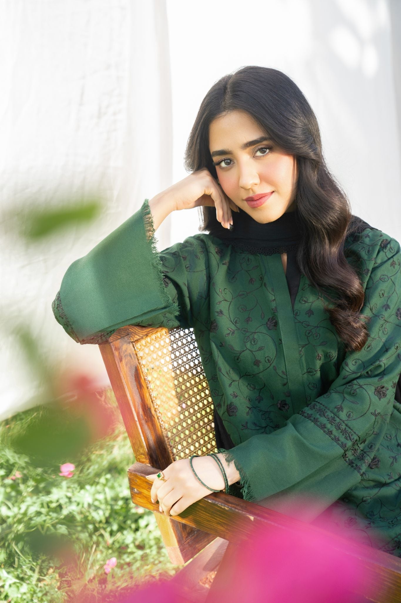 Panache Apparel Serenity Linen Embroidered Stitched Suit-Ziya