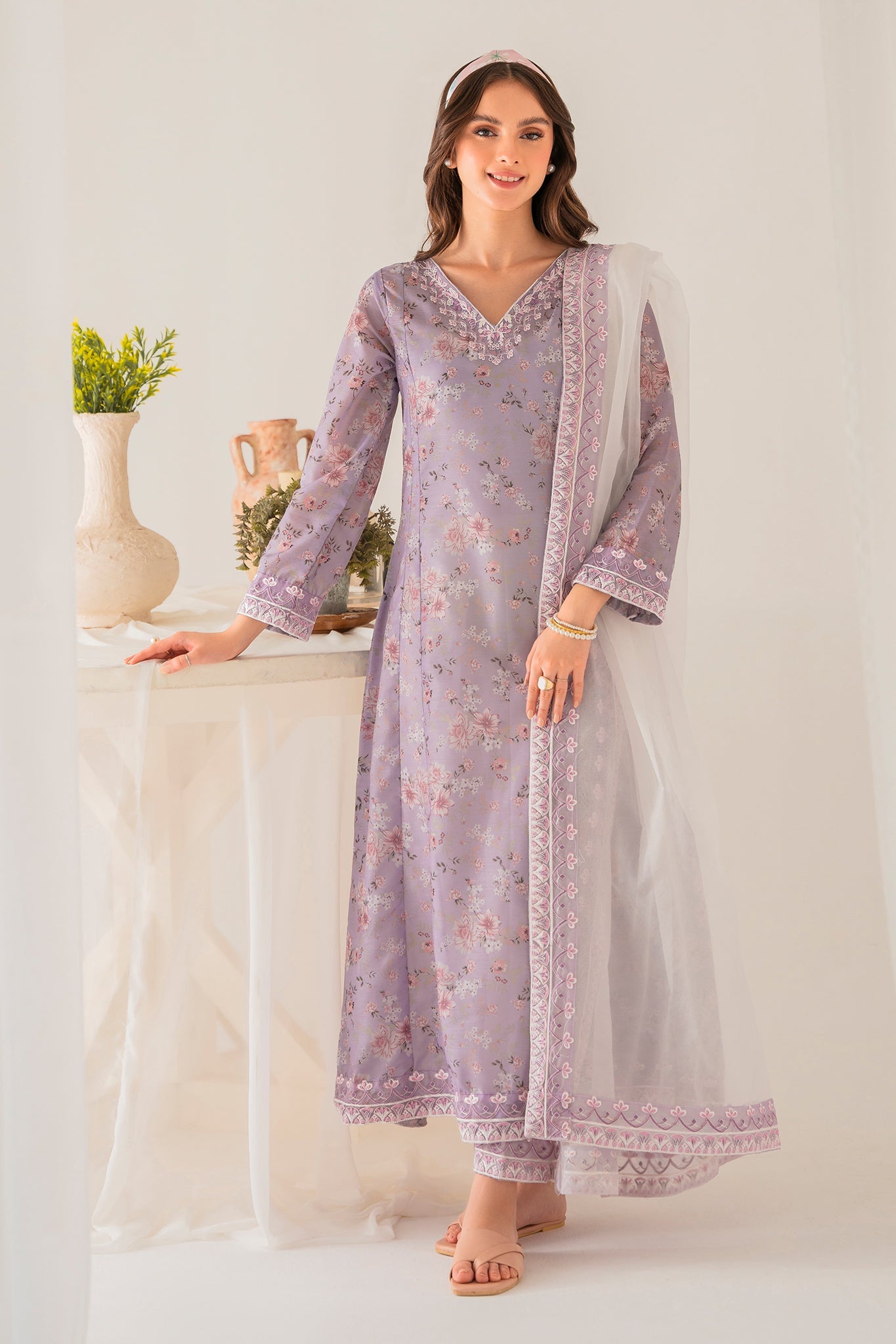 Panache Apparel Daily Essentials RTW Lawn Printed Embroidered Stitched Suit-Florentina