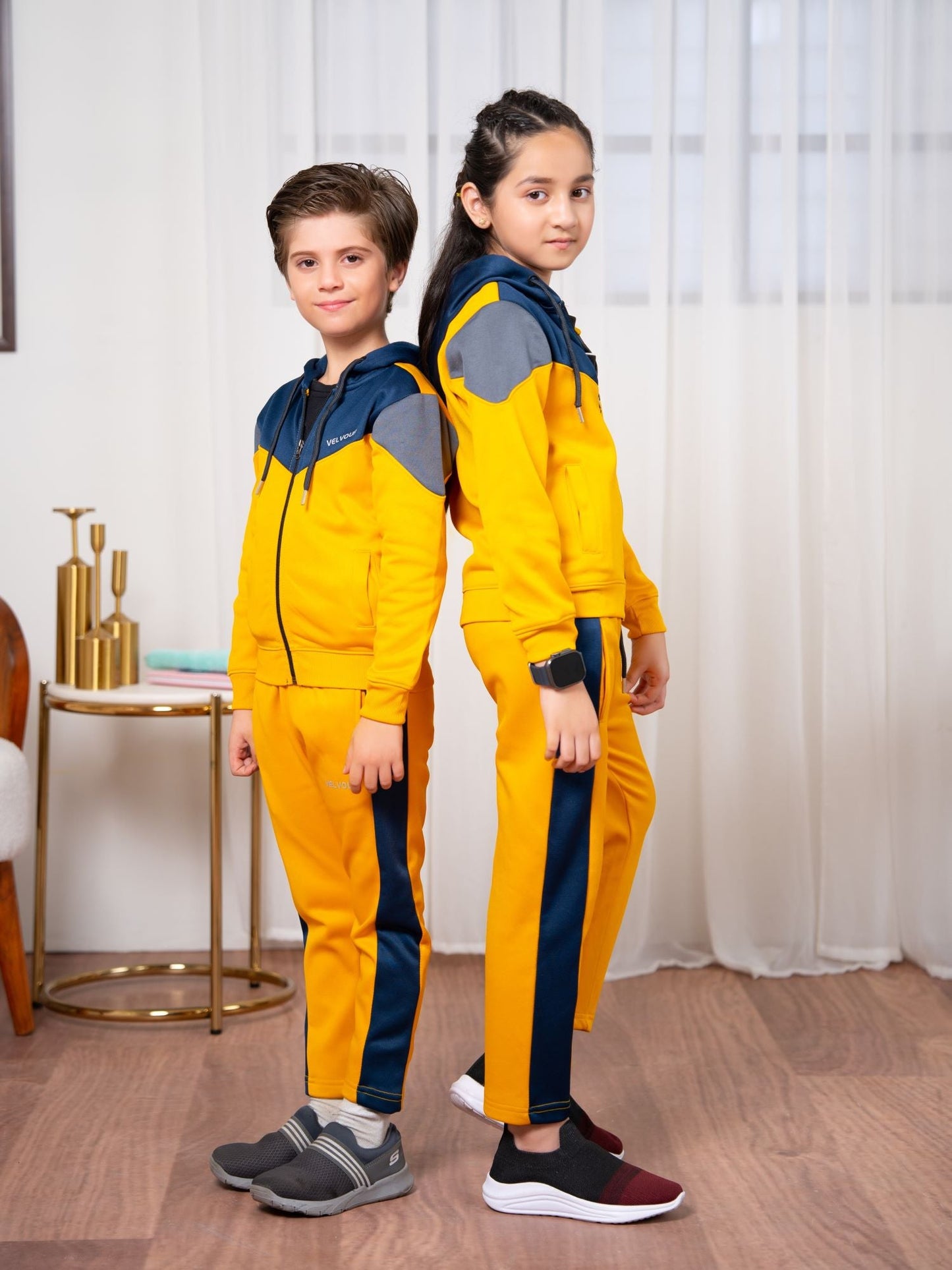 Velvour Fleece Hooded Tracksuit-VWT29-A