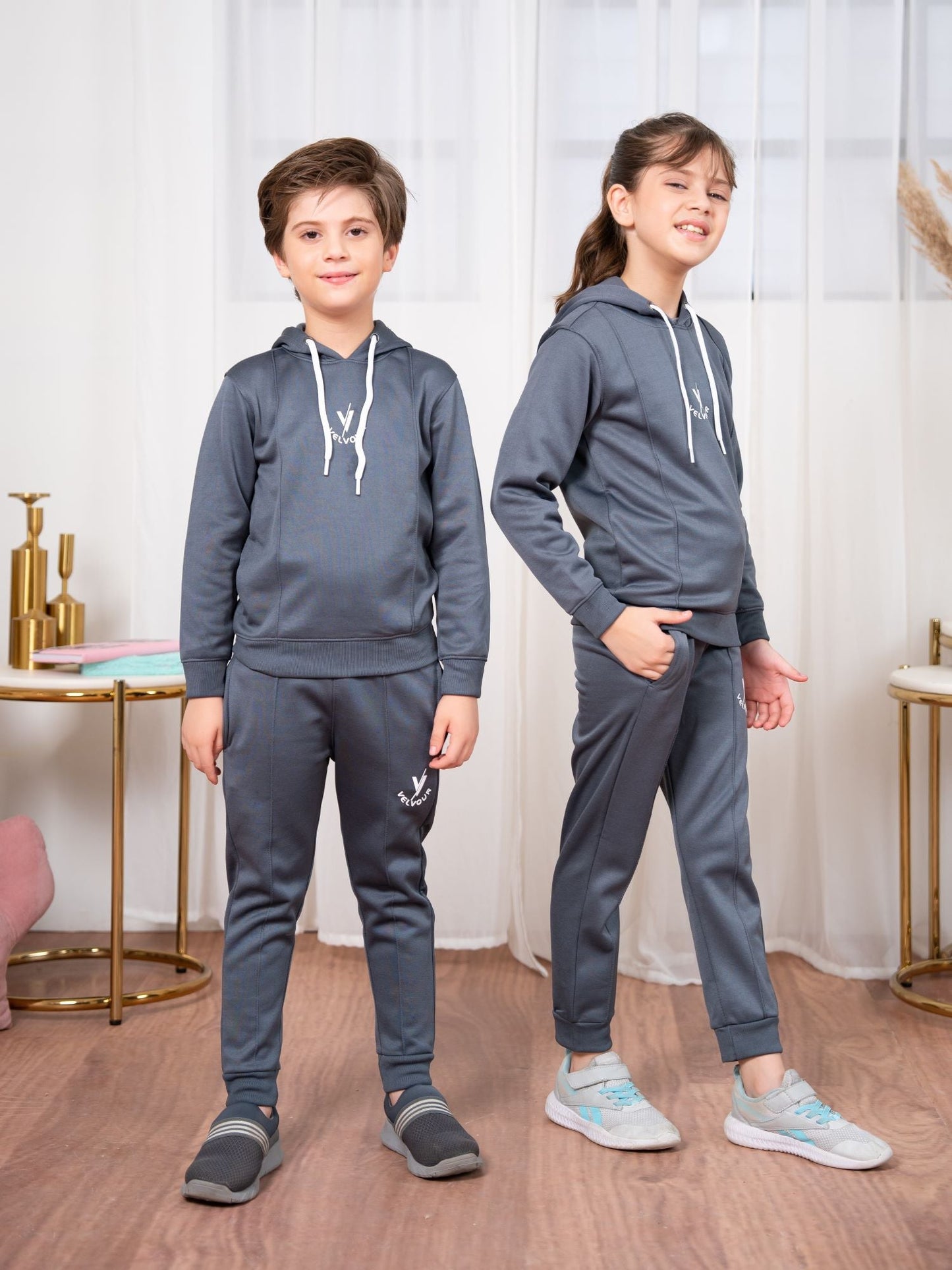Velvour Fleece Hooded Tracksuit-VWT28-A