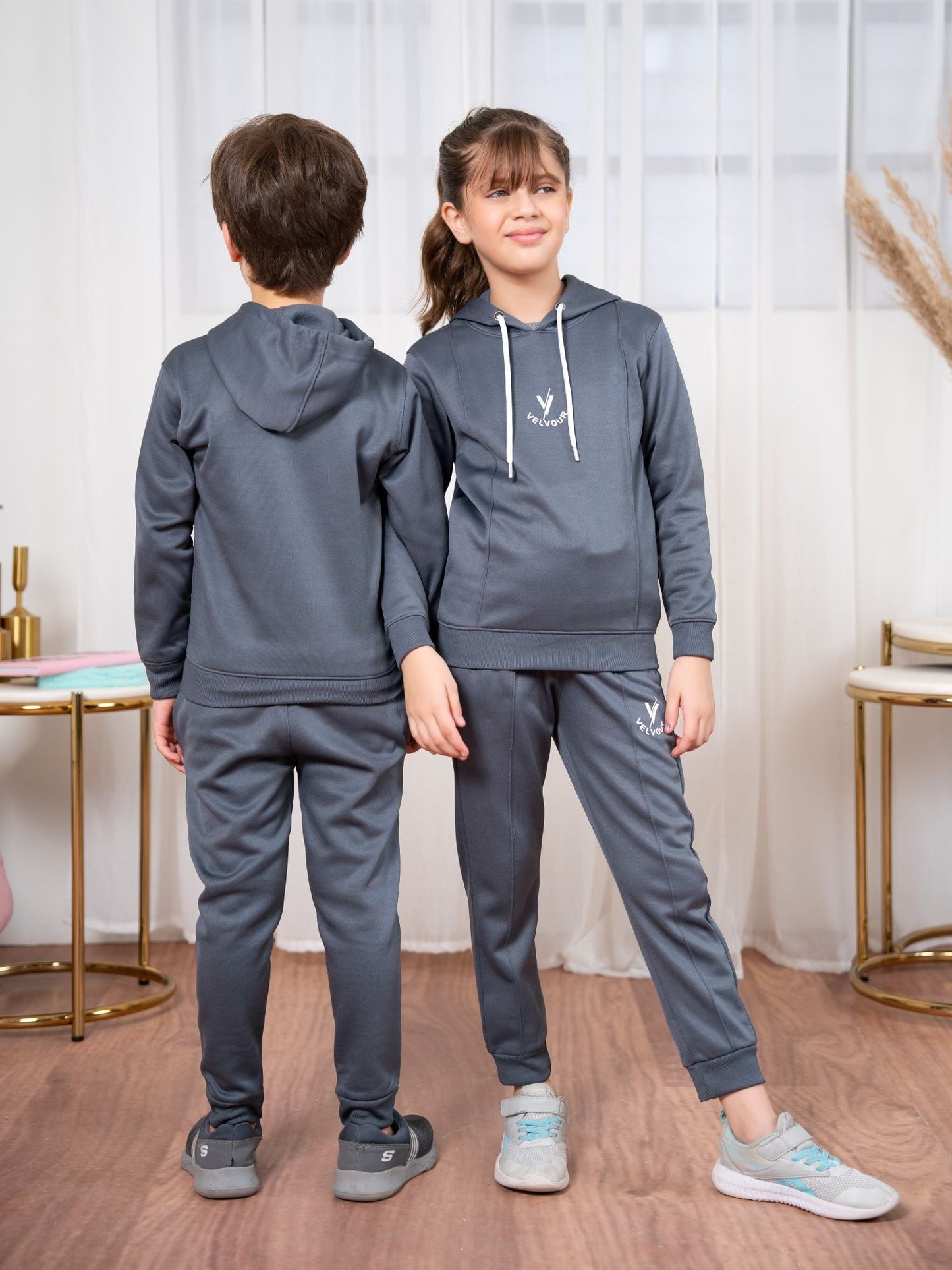 Velvour Fleece Hooded Tracksuit-VWT28-A