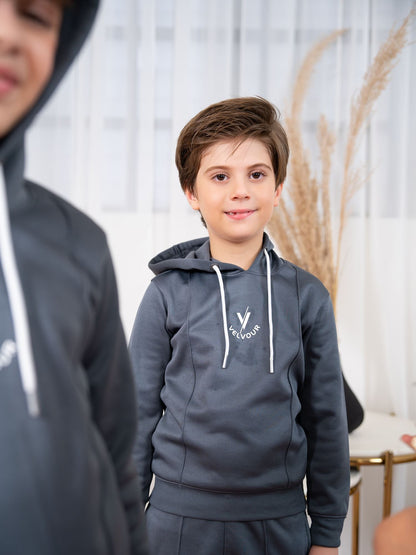 Velvour Fleece Hooded Tracksuit-VWT28-A