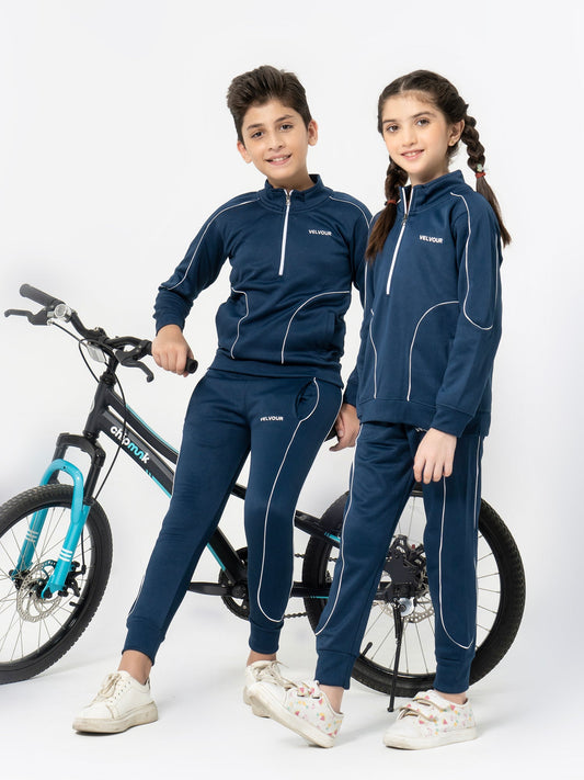 Velvour Fleece Mock Neck Tracksuit-VWT11-D