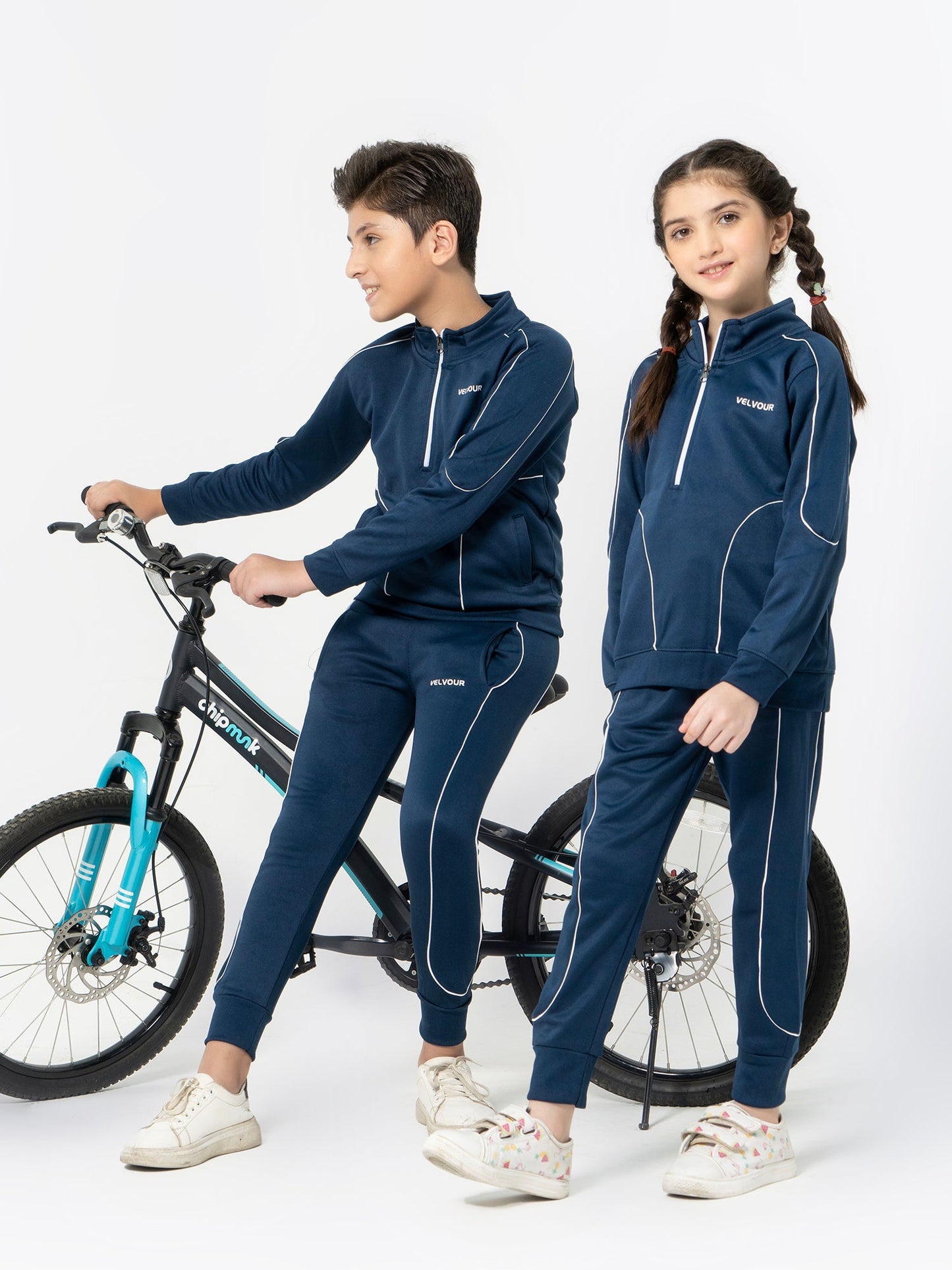 Velvour Fleece Mock Neck Tracksuit-VWT11-D