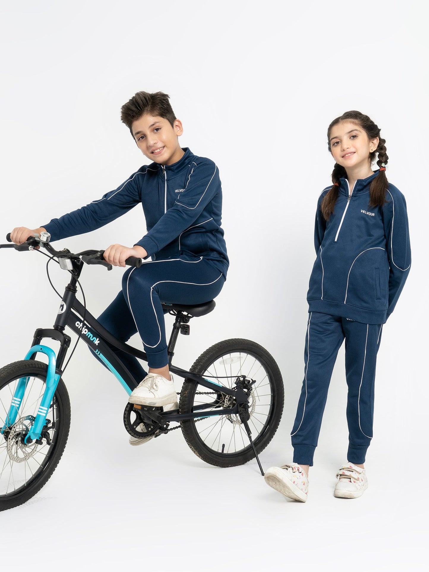 Velvour Fleece Mock Neck Tracksuit-VWT11-D