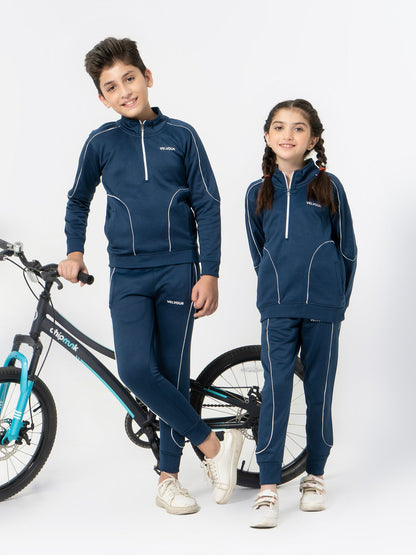 Velvour Fleece Mock Neck Tracksuit-VWT11-D