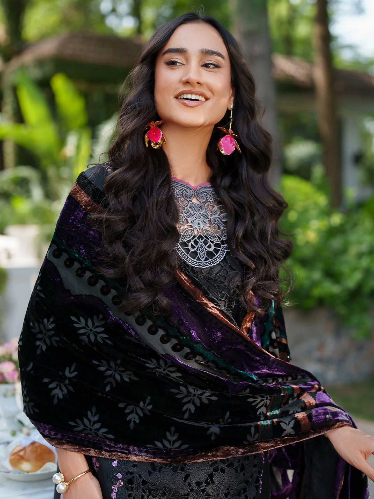 Parishay Panache Winter Corduroy Embroidered Stitched 3-Piece Suit-PNE-01