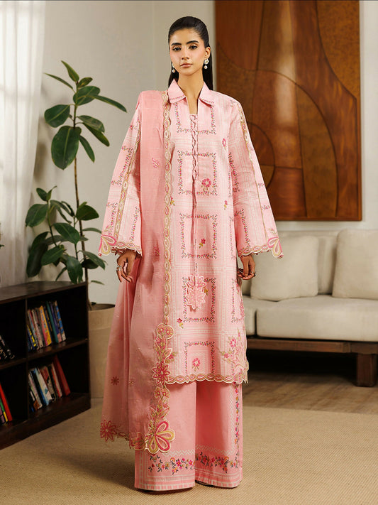 Mahnur Leila Lawn'26 Embroidered Unstitched 3-Piece Suit-L-06