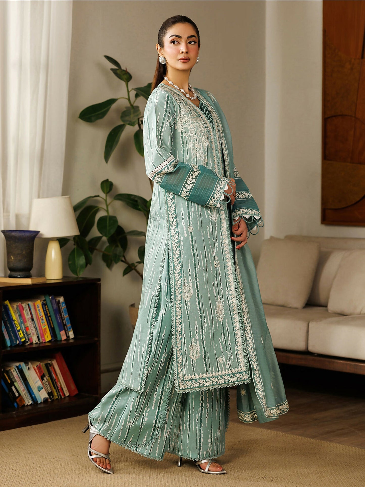 Mahnur Leila Lawn'26 Embroidered Stitched 3-Piece Suit-L-02