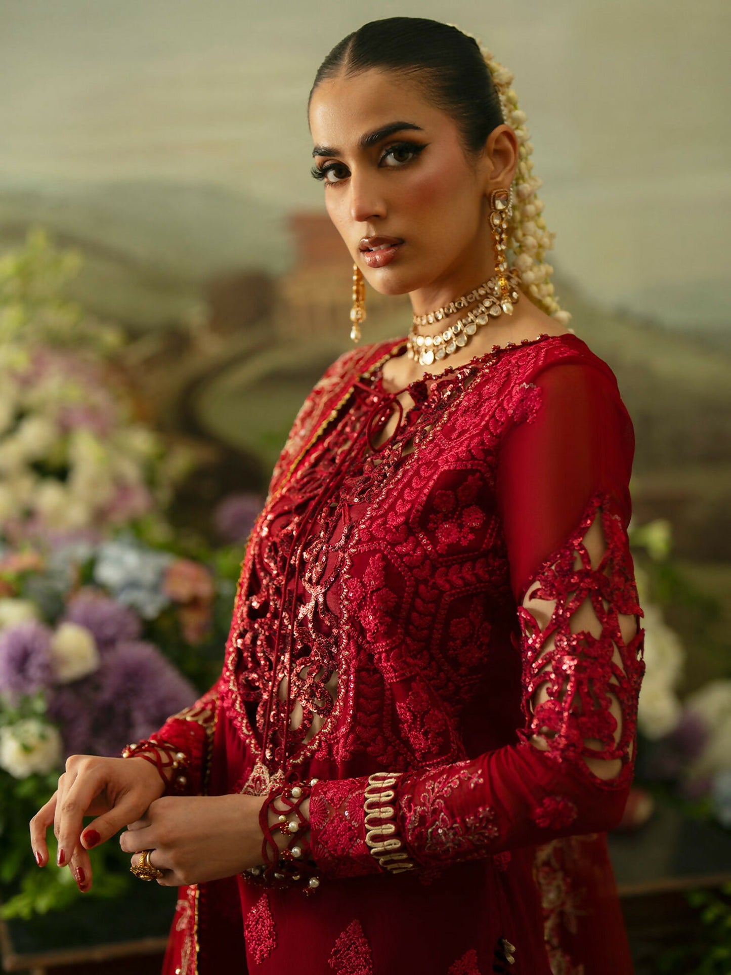 Parishay Ranibagh Luxury Formals Chiffon Embroidered Stitched 3-Piece Suit-Mahroosh