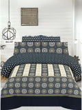 Salonika Printed 3 Piece King Bedsheet Set-147