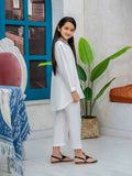 Velvour Girls Cotton Embroidered Stitched 2-Piece Suit-VG119-A