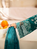 RajBari Jahaan Premium Festive Lawn Embroidered Unstitched 3-Piece Suit-RINA 5-A