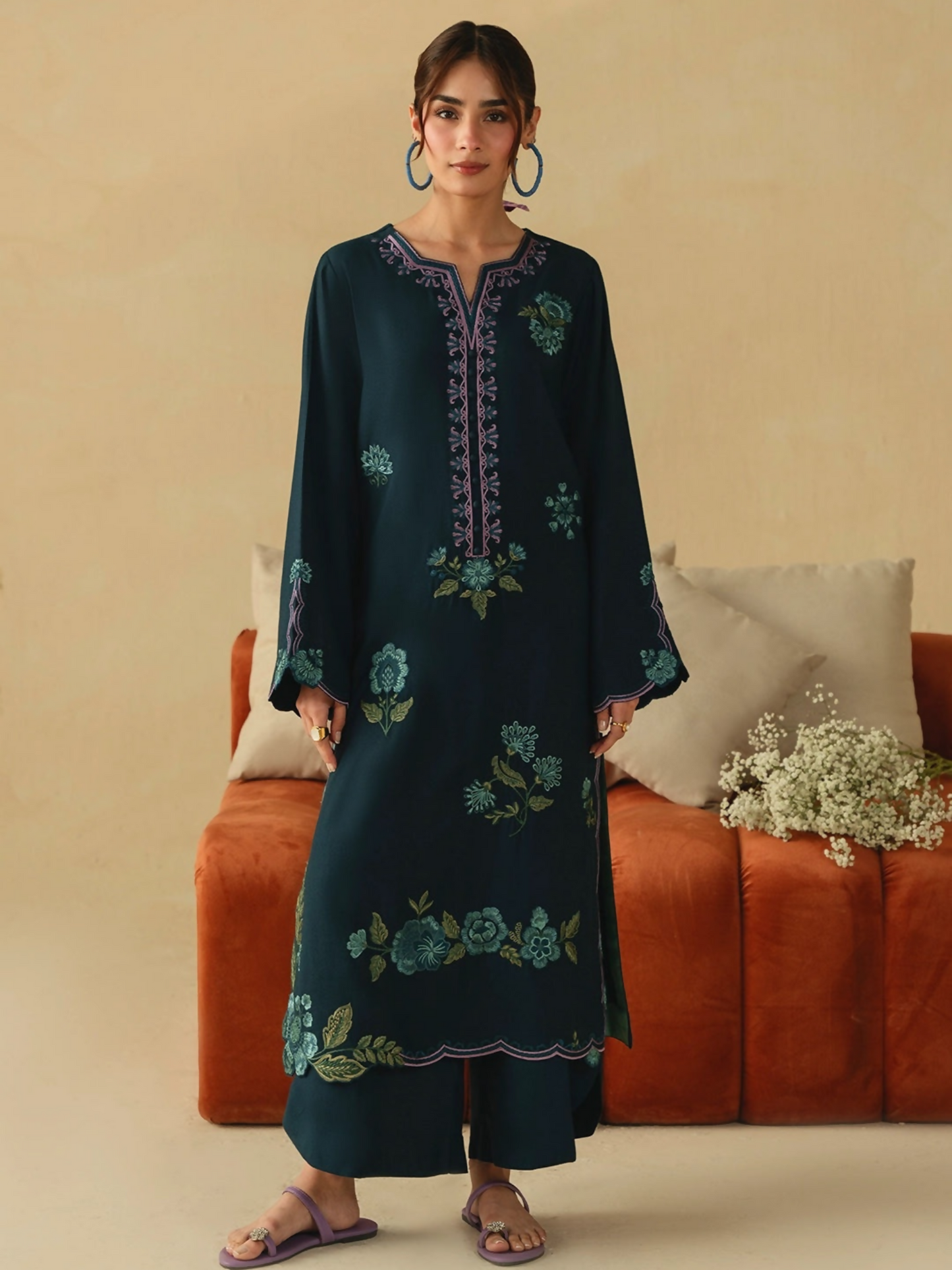 Mannat Clothing Boho Summer'26 Cotton Embroidered Stitched Suit-Riverleaf