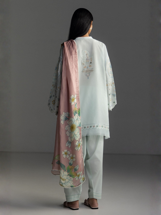 COCO by Zara Shahjahan Lawn'26 Embroidered Unstitched 3-Piece Suit-Veya-7B