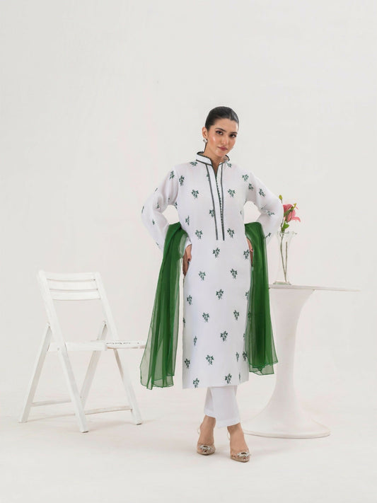 Stylish Collection Saya Pret Cotton Embroidered 3-Piece Suit-Azadi