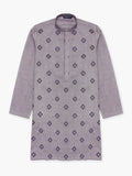 Velvour Boys Cotton Embroidered Stitched Kurta-VB196-G