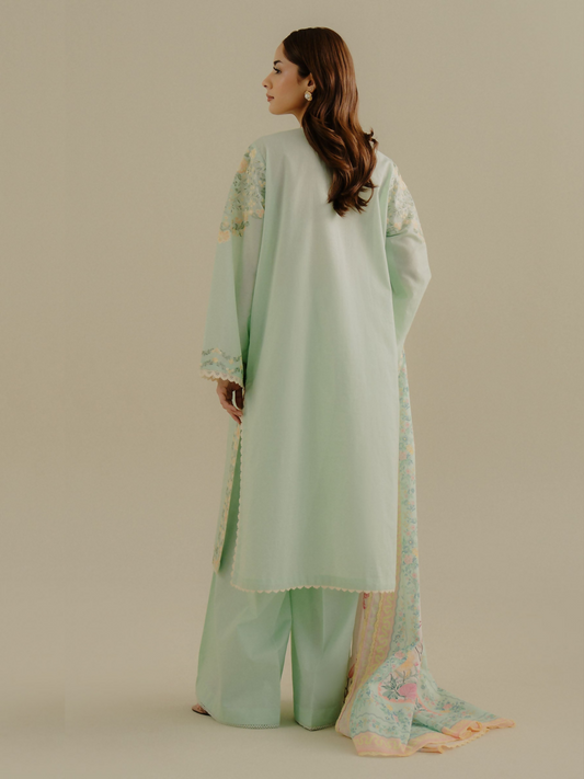 COCO by Zara Shahjahan Lawn Embroidered Unstitched 3-Piece Suit-Velin-7A