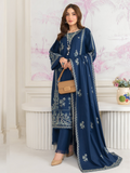 Panache Apparel Winter Whisper Linen Embroidered Stitched Suit-Frosted Dew