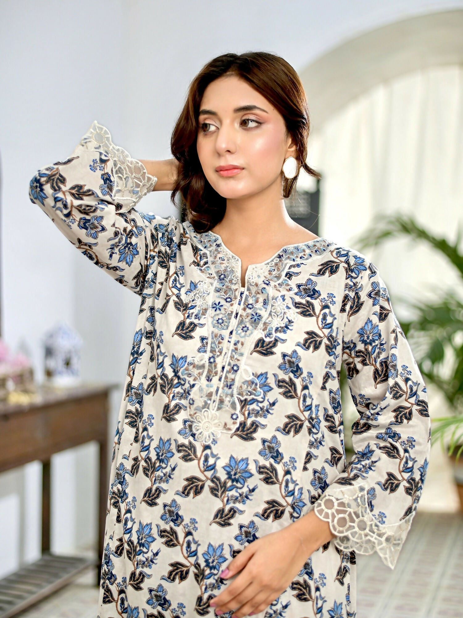 MAK Fashion Lawn Embroidered Stitched 2-Piece Suit-Whisper