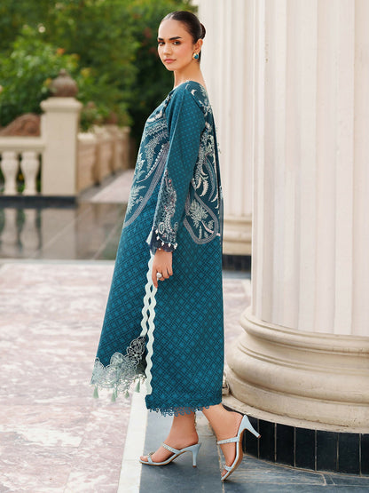 Parishay Ivy Bloom Viscose Embroidered Stitched 3-Piece Suit-IW-09