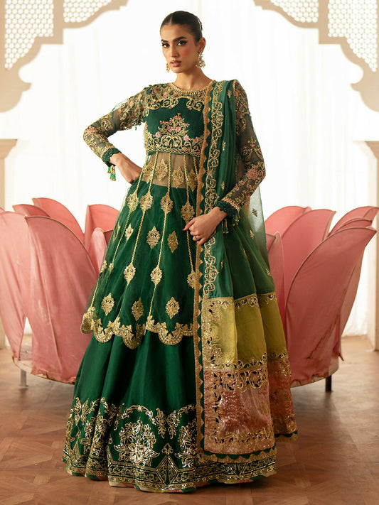 Parishay Ranibagh Luxury Formals Net Embroidered Unstitched 3-Piece Suit-Rooh-e-Gul