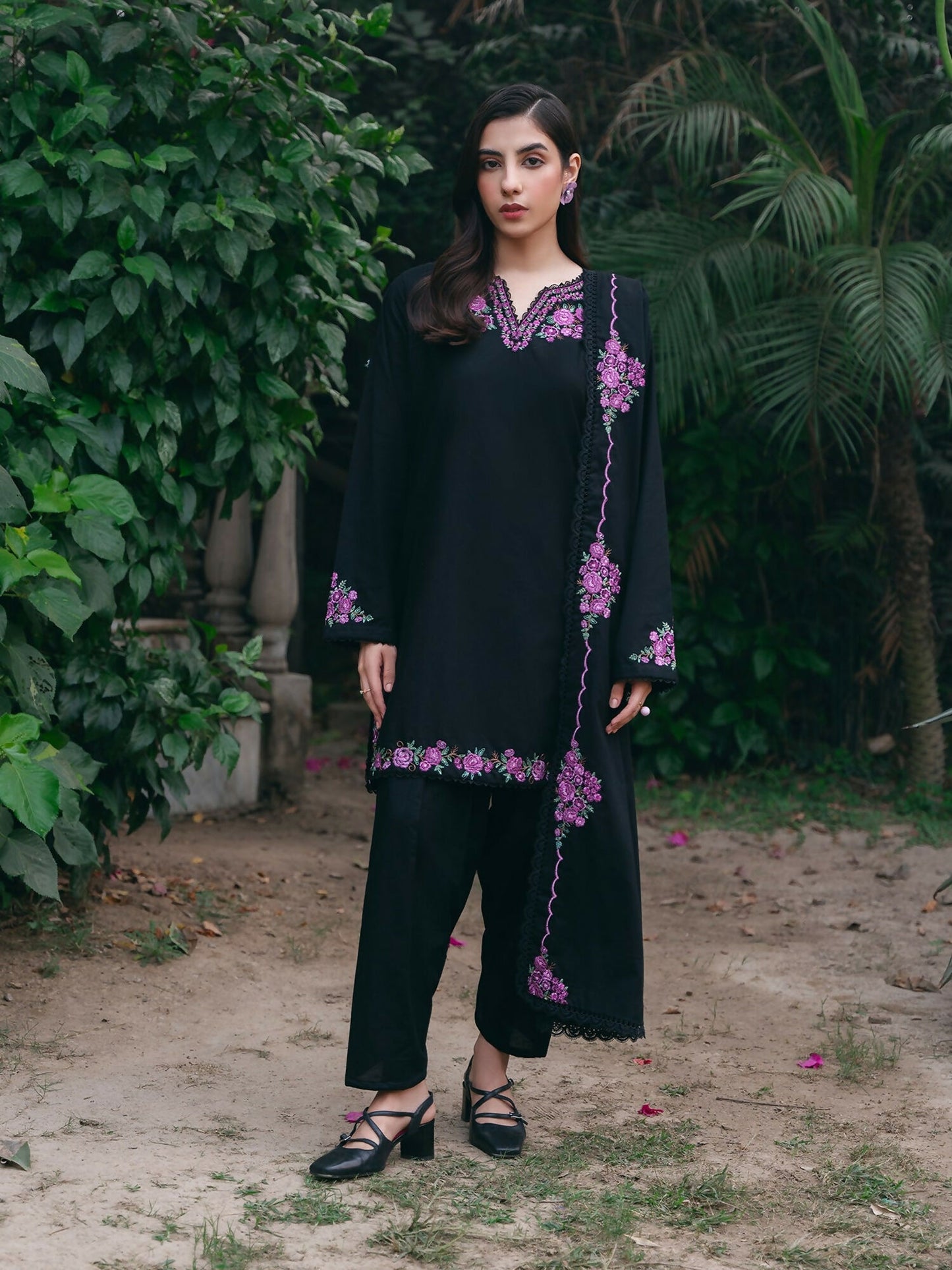 Mannat Clothing Winter-Essentials Khaddar Embroidered Stitched Suit-Adah