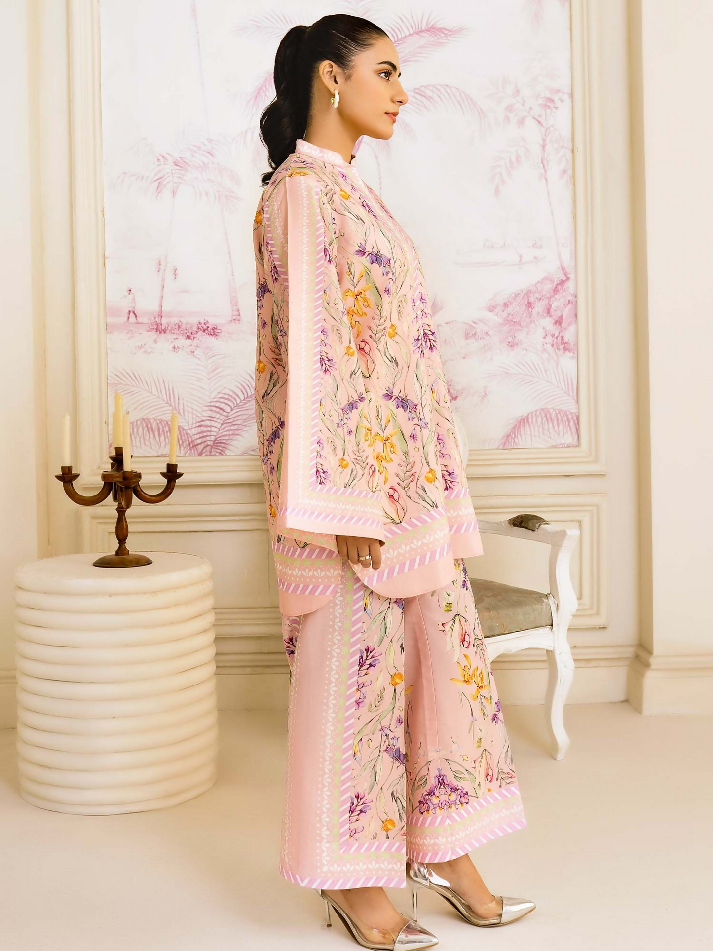 Allure By IH Salina Lawn Silk Printed Co-Ord Set-Vanya